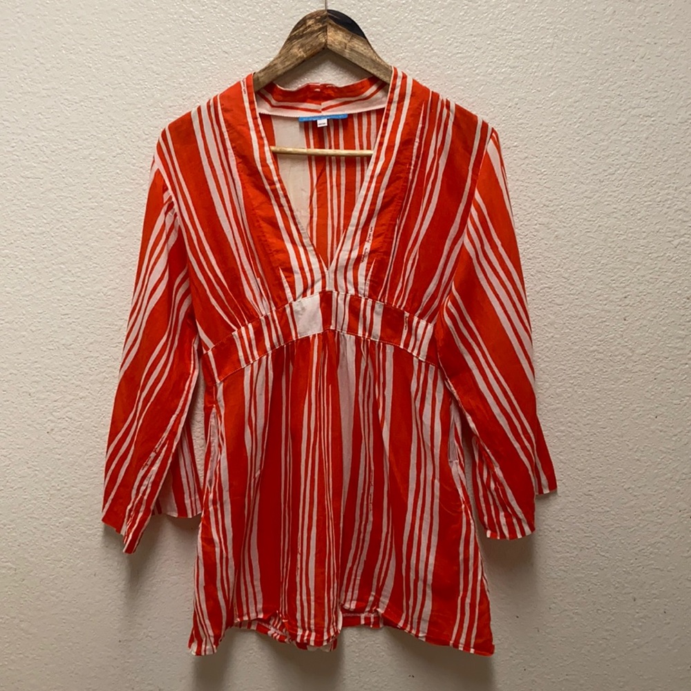 Anthropologie Virginia Johnson Striped Coverup Medium